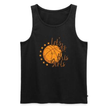 Faisons-le Filles Basket-ball Femmes Sports - Débardeur bio Premium Homme - noir - Devant - Michal (187cm)