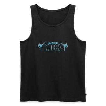 Taekwondo Kick Martial Arts Martial Arts - Men's Premium Organic Tank Top - black - Front - Michal (187cm)