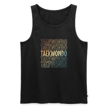 Taekwondo Martial Arts Martial Arts Fitness - Men's Premium Organic Tank Top - black - Front - Michal (187cm)