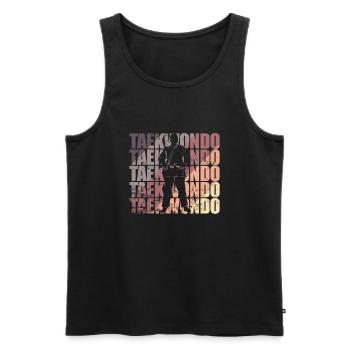 Taekwondo Training Martial Arts - Men's Premium Organic Tank Top - black - Front - Michal (187cm)