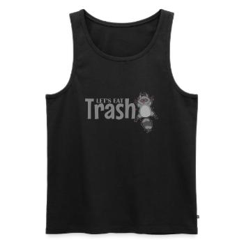 Let's eat Trash Waschbär Allesfresser - Männer Premium Bio Tank Top - Schwarz - Vorne - Michal (187cm)