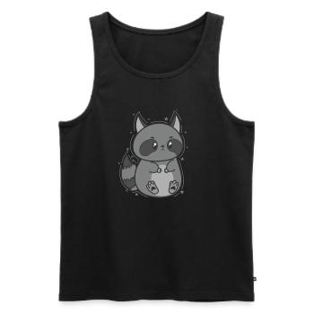 mignon omnivore lavable - Débardeur bio Premium Homme - noir - Devant - Michal (187cm)