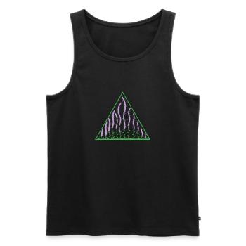 Lavendel im Dreieck Pflanze Garten Duft - Männer Premium Bio Tank Top - Schwarz - Vorne - AI Model Male 178 light (178cm)