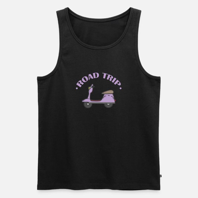 Road Trip Roller Abenteuer Reise - Männer Premium Bio Tank Top - Schwarz