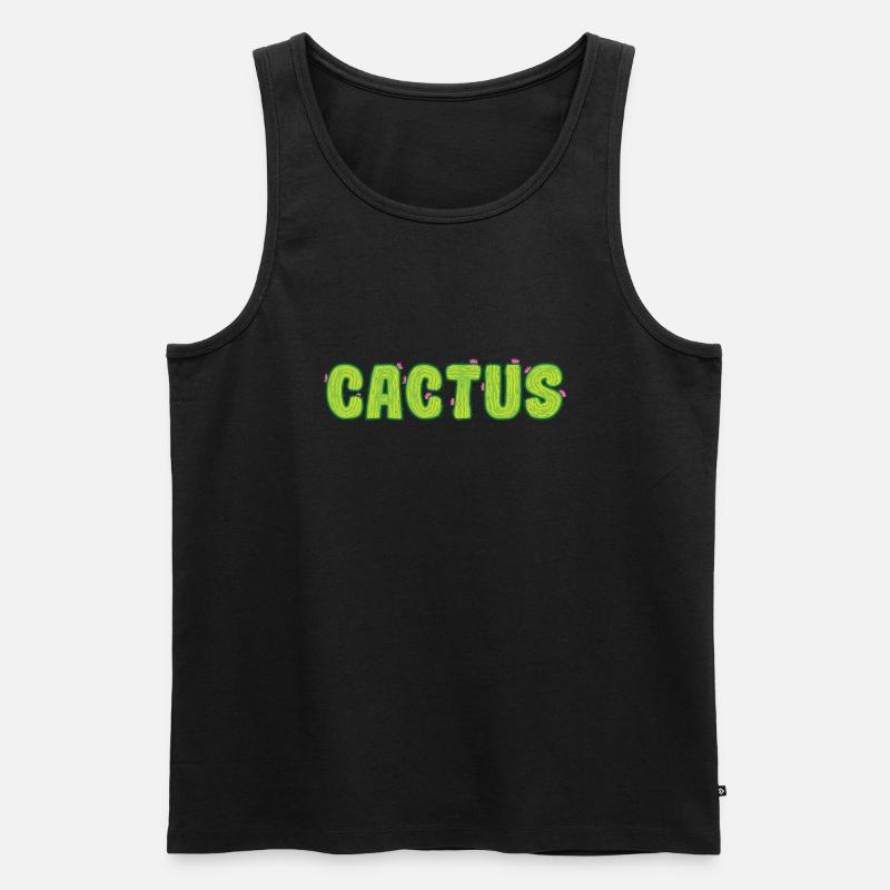 Fleur de plante de cactus - Débardeur bio Premium Homme - noir