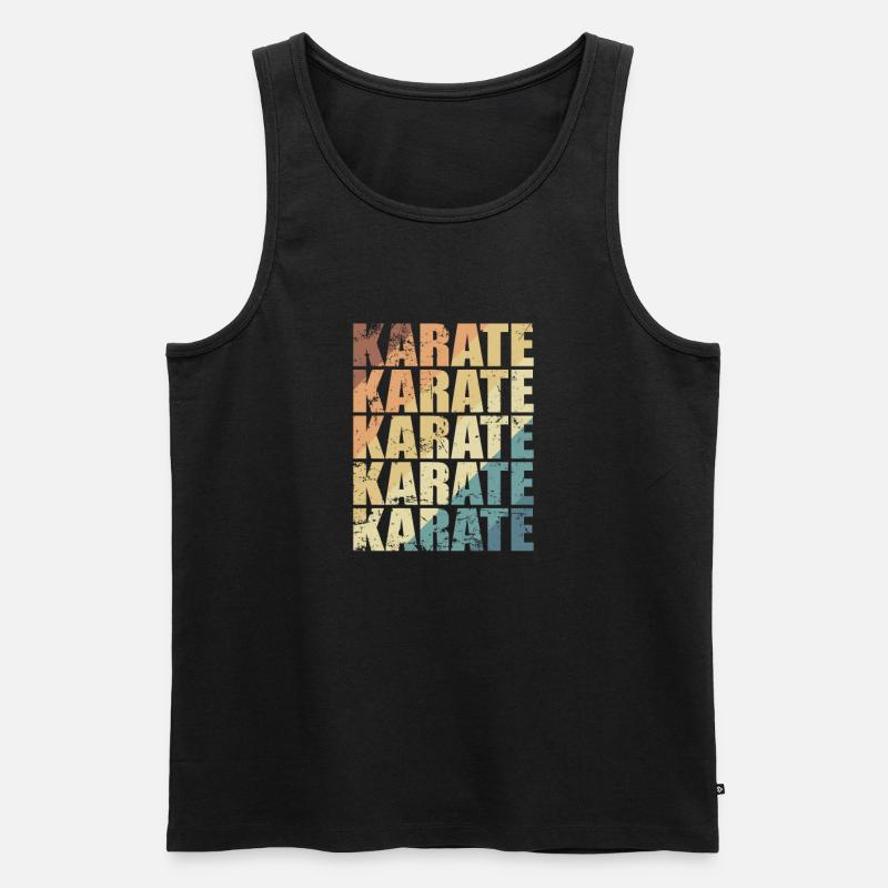 Karate Training Kampfsport - Männer Premium Bio Tank Top - Schwarz