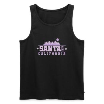 Santa Ana, une ville des États-Unis - Débardeur bio Premium Homme - noir - Devant - Michal (187cm)