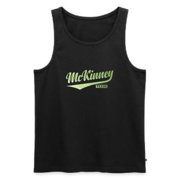 McKinney, ville du Texas aux États-Unis - Débardeur bio Premium Homme - noir - Devant - AI Model Male 178 light (178cm)