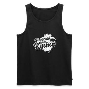 unafraid in the Kitchen - Men's Premium Organic Tank Top - black - Front - AI Model Male 178 light (178cm)