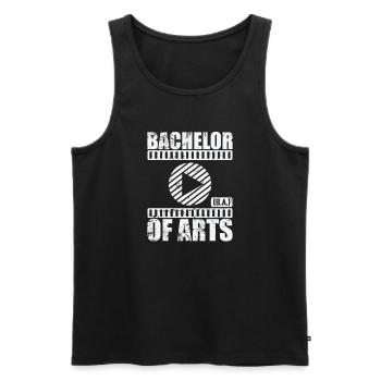 Bachelor of Arts Creative Studies - Men's Premium Organic Tank Top - black - Front - Michal (187cm)