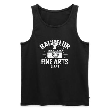 Bachelor of Fine Arts Bildende Künste - Men's Premium Organic Tank Top - black - Front - AI Model Male 178 light (178cm)