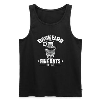 Bachelor of Fine Arts Arts and Creativity - Men's Premium Organic Tank Top - black - Front - AI Model Male 178 light (178cm)