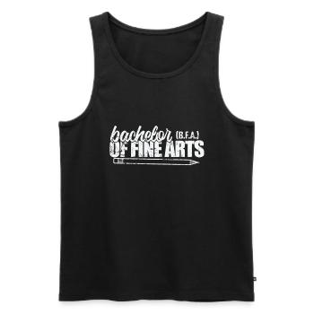 Bachelor of Fine Arts Professional Arts - Men's Premium Organic Tank Top - black - Front - AI Model Male 178 light (178cm)