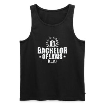 Bachelor of Laws in Law - Men's Premium Organic Tank Top - black - Front - AI Model Male 178 light (178cm)
