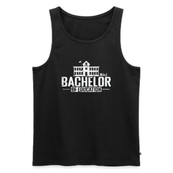 Bachelor of Education Bildungswissenschaften - Men's Premium Organic Tank Top - black - Front - Michal (187cm)