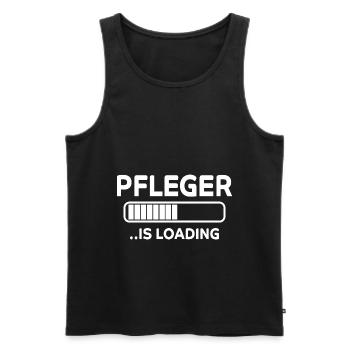 Pfleger Lustiger Spruch Altenpfleger Job Geschenk - Männer Premium Bio Tank Top - Schwarz - Vorne - Michal (187cm)