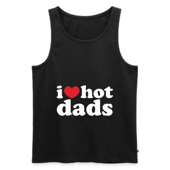 i love hot dads - Men's Premium Organic Tank Top - black - Front - Michal (187cm)
