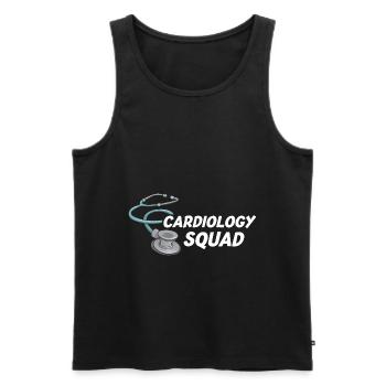 Cardiology Squad Cardiac Nurse Cardiologist Heart - Men's Premium Organic Tank Top - black - Front - Michal (187cm)