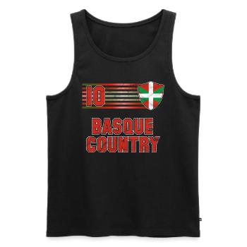 Baskenland Fußball Mannschaft - Männer Premium Bio Tank Top - Schwarz - Vorne - AI Model Male 178 light (178cm)