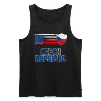 Tschechische Republik Fußball Mannschaft - Männer Premium Bio Tank Top - Schwarz - Vorne - AI Model Male 178 light (178cm)