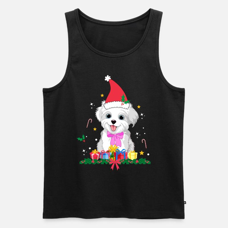 Hund Weihnachten. Weihnachtsgeschenk - Männer Premium Bio Tank Top - Schwarz