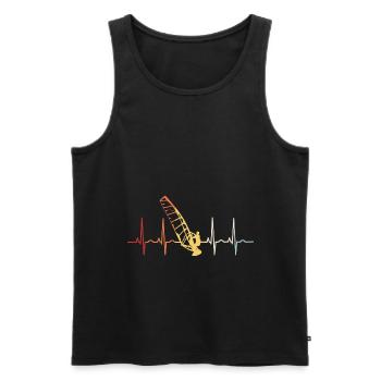 Planche à voile ECG Windsurfer Windsurfing - Débardeur bio Premium Homme - noir - Devant - Michal (187cm)