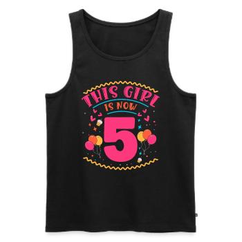 This Girl Is Now 5 | Cupcake Themed - Men's Premium Organic Tank Top - black - Front - AI Model Male 178 light (178cm)