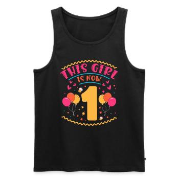 Cette fille est maintenant 1 | Thème Cupcake - Débardeur bio Premium Homme - noir - Devant - Michal (187cm)