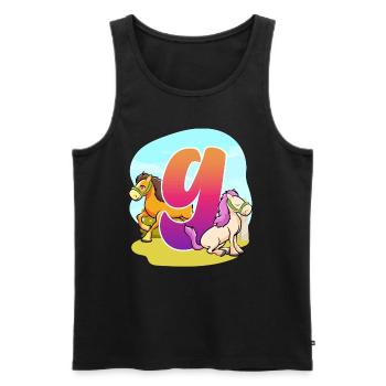 9th Birthday Riding Riding Theme Nine Party - Men's Premium Organic Tank Top - black - Front - Michal (187cm)
