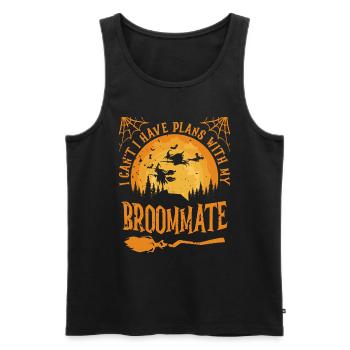 I can't, I have plans with my - Men's Premium Organic Tank Top - black - Front - Michal (187cm)