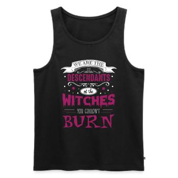 Descendants Of The Witches You Couldn't Burn - Men's Premium Organic Tank Top - black - Front - AI Model Male 178 light (178cm)