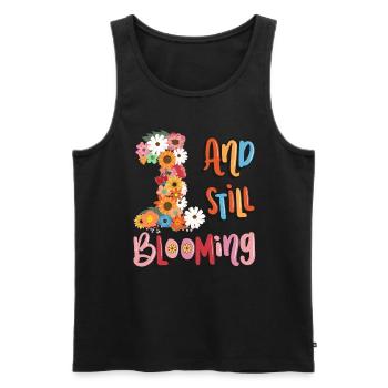 1 Et encore fleurir filles florales 1. - Débardeur bio Premium Homme - noir - Devant - Michal (187cm)