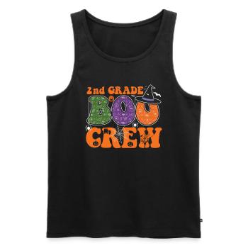 2nd Class Boo Crew Ghostly Pumpkin Monsters - Men's Premium Organic Tank Top - black - Front - AI Model Male 178 light (178cm)