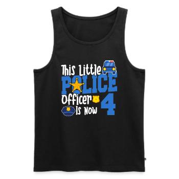 This little cop is now 4 years old, 4 - Men's Premium Organic Tank Top - black - Front - Michal (187cm)