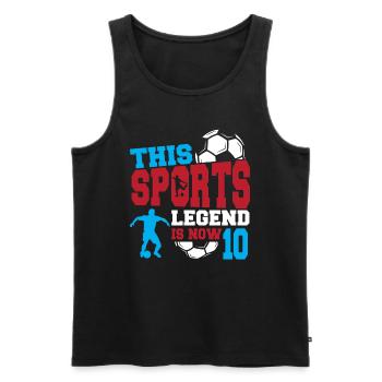 Diese Sportlegende Ist Jetzt 10, Fußballspiel 10. - Männer Premium Bio Tank Top - Schwarz - Vorne - Michal (187cm)