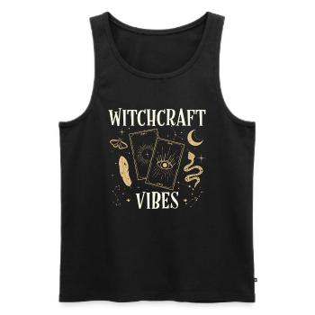Sorcellerie Vibes Spooky Sorcery Halloween Holiday - Débardeur bio Premium Homme - noir - Devant - Michal (187cm)