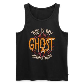 Dies Ist Mein Geisterjäger-outfit Spooky Halloween - Männer Premium Bio Tank Top - Schwarz - Vorne - AI Model Male 178 light (178cm)