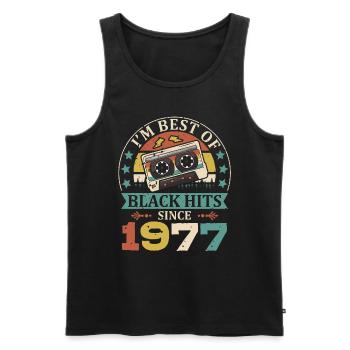 I'm Best Of Black Hits Since 1977 Cassette - Men's Premium Organic Tank Top - black - Front - Michal (187cm)