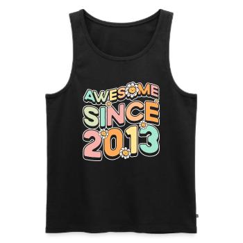 Fantastisch Seit 2013 Blumen-thema - Männer Premium Bio Tank Top - Schwarz - Vorne - AI Model Male 178 light (178cm)