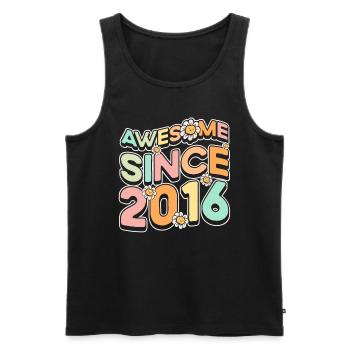 Fantastisch Seit 2016 Blumen-thema - Männer Premium Bio Tank Top - Schwarz - Vorne - Michal (187cm)