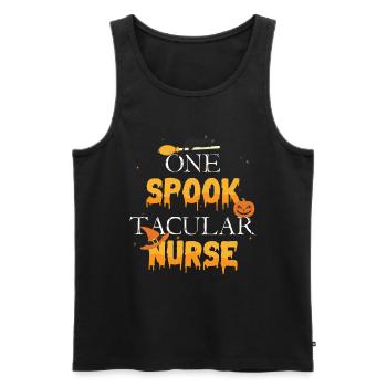 Ein Spook Tacular Schwester Spooky Halloween - Männer Premium Bio Tank Top - Schwarz - Vorne - AI Model Male 178 light (178cm)