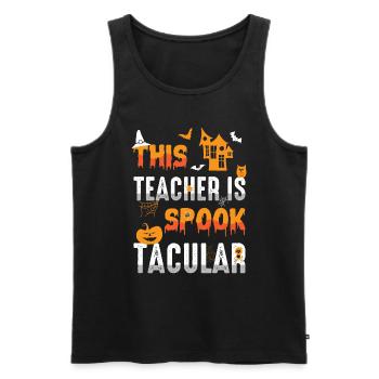 Dieser Lehrer Ist Spook Tacular Spooky Halloween - Männer Premium Bio Tank Top - Schwarz - Vorne - AI Model Male 178 light (178cm)