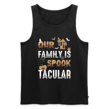 Unsere Familie Ist Spook Tacular Spooky Halloween - Männer Premium Bio Tank Top - Schwarz - Vorne - Michal (187cm)