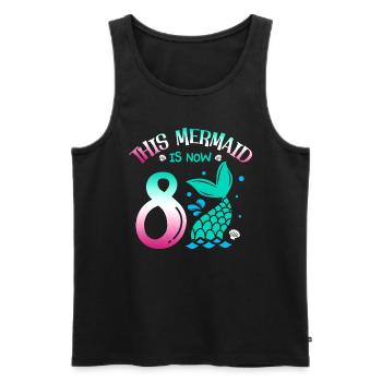 Diese Meerjungfrau Ist Jetzt 8, Märchenhaftes 8. - Männer Premium Bio Tank Top - Schwarz - Vorne - AI Model Male 178 light (178cm)