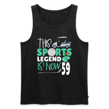 Diese Sportlegende Ist Jetzt 59, Golfspiel 59. - Männer Premium Bio Tank Top - Schwarz - Vorne - Michal (187cm)