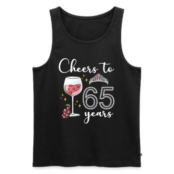 Cheers to 65 years of grapes 65th year celebration - Men's Premium Organic Tank Top - black - Front - Michal (187cm)