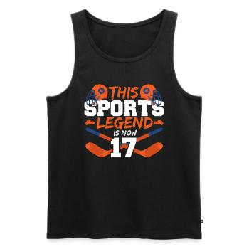 This sports legend is now 17, hockey game 17. - Men's Premium Organic Tank Top - black - Front - Michal (187cm)