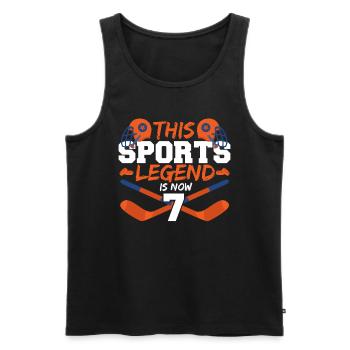 Diese Sportlegende Ist Jetzt 7, Eishockeyspiel 7. - Männer Premium Bio Tank Top - Schwarz - Vorne - Michal (187cm)