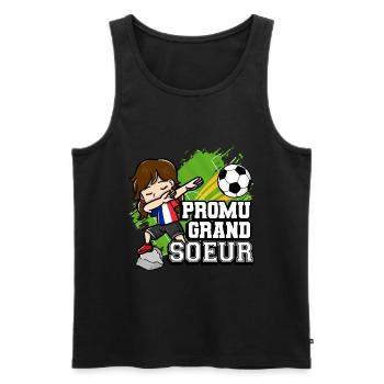 Promu Grand Soeur Drôle de footballeur - Débardeur bio Premium Homme - noir - Devant - Michal (187cm)