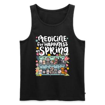 Medizin Für Das Glück Bei Den Frühlingstagen Für - Männer Premium Bio Tank Top - Schwarz - Vorne - Michal (187cm)